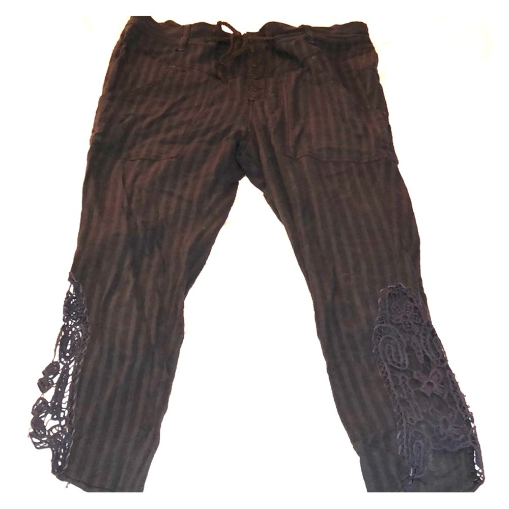 Free People relaxed, semi sheer pants